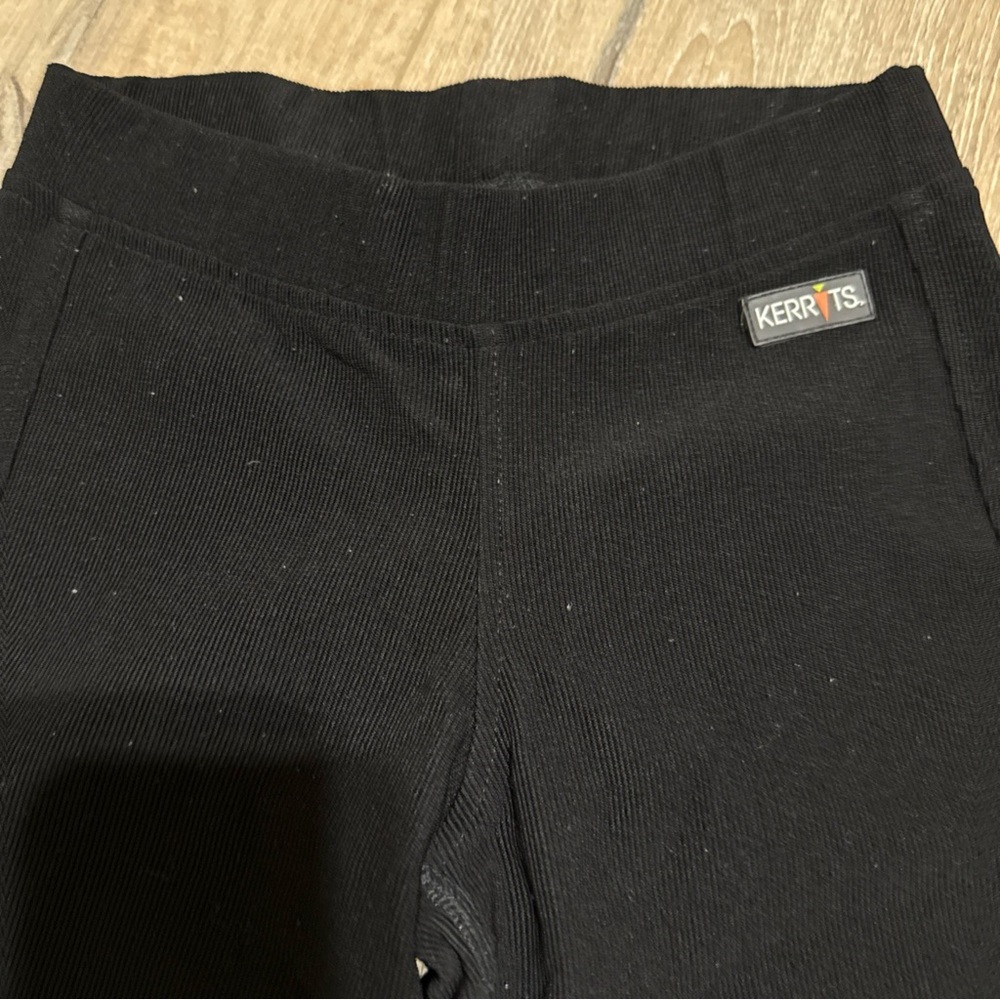 Kerrits Microcord Bootcut Knee Patch riding pants/breeches in black Girls Lg
